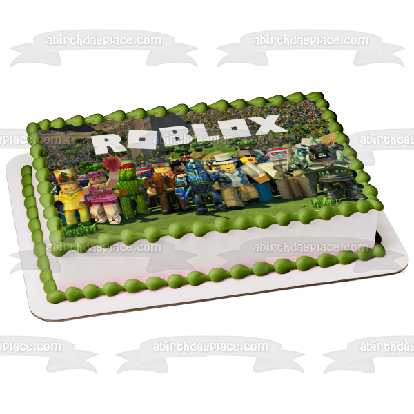 Imagen de decoración comestible para tarta con personajes variados de Roblox ABPID07367 