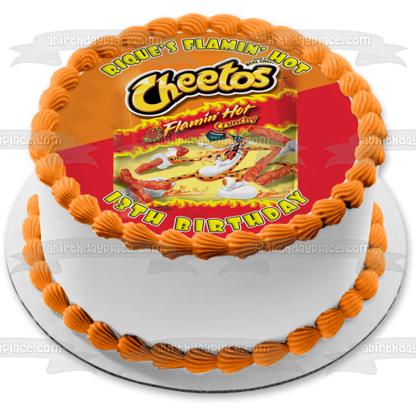 Cheetos Flamin' Hot Crujiente comestible adorno para pastel Imagen ABPID52004 