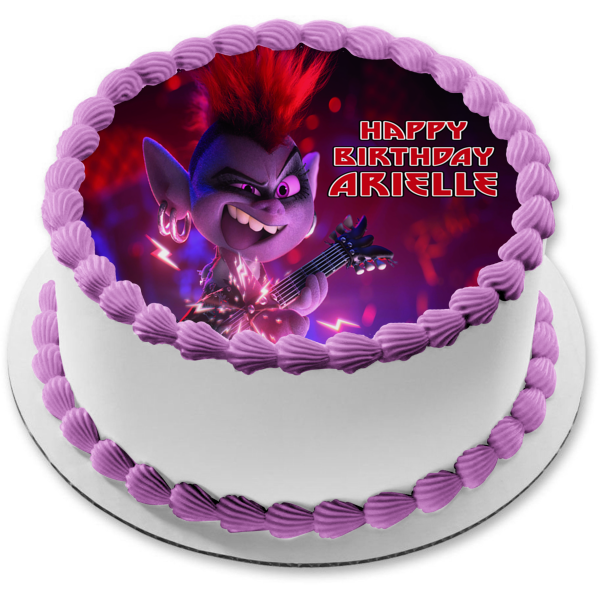 Imagen comestible para tarta con diseño de Trolls World Tour Queen Barb ABPID51321 