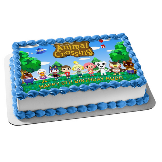 Bienvenido a Animal Crossing KK Slider and Friends Edible Cake Topper Imagen ABPID01079 