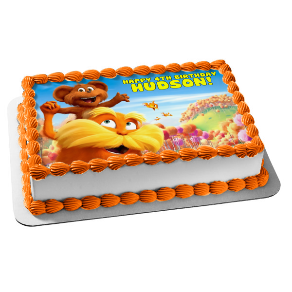 Dr. Seuss the Lorax Random Bear Photobomb Edible Cake Topper Image ABPID01130