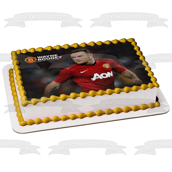 Manchester United Football Club Wayne Rooney Edible Cake Topper Image ABPID03713