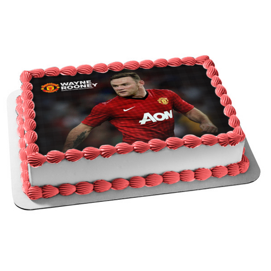 Manchester United Football Club Wayne Rooney Edible Cake Topper Image ABPID03713