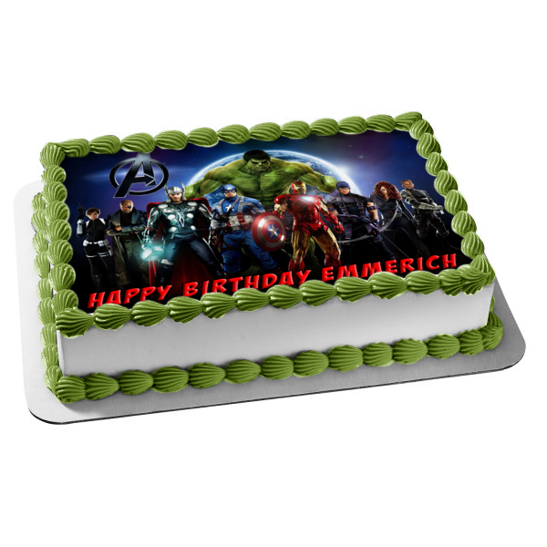 Figura comestible para tarta de Los Vengadores de Marvel, Capitán América, Hulk, Iron Man, Thor, Viuda Negra, Clint Barton, Nick Fury, ABPID08816 