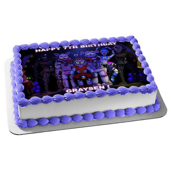 Game FNAF Funtime Freddy Birthday Party Cake Toppers Baby Shower
