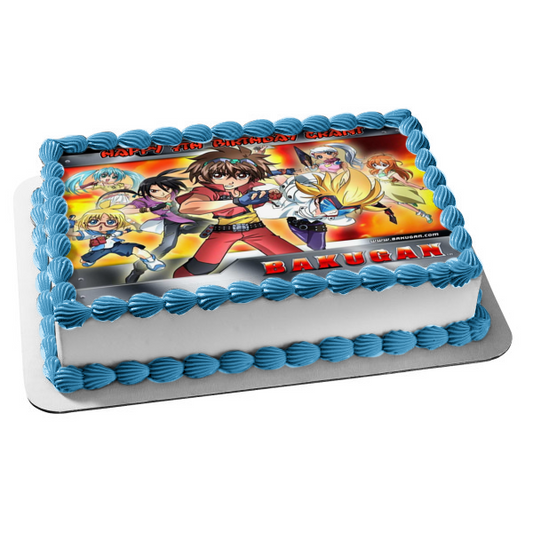 Bakugan Dan Kuso Shun Kazami Runo Misaki Masquerade Julie Edible Cake Topper Image ABPID08086