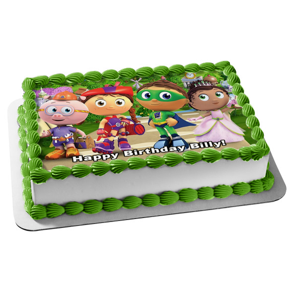 Super Why Princesa Guisante Alfa Cerdo y Caperucita Roja Adorno comestible para tarta Imagen ABPID07027 