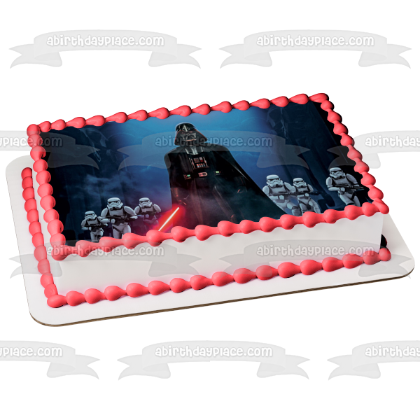 Adorno comestible para tarta de Star Wars Darth Vader Light Saber y Storm Troopers Imagen ABPID03760 