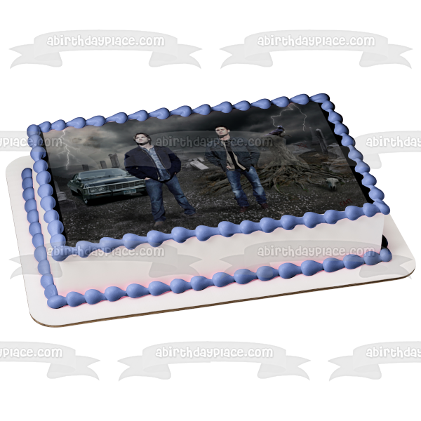 Imagen comestible para tarta sobrenatural Impala Dean Winchester y Sam Winchester ABPID03771 