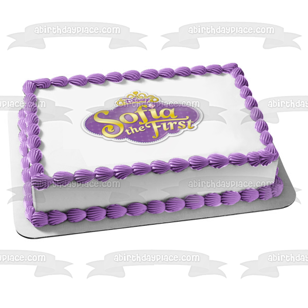 Sofia the First Logo Edible Cake Topper Image ABPID03801