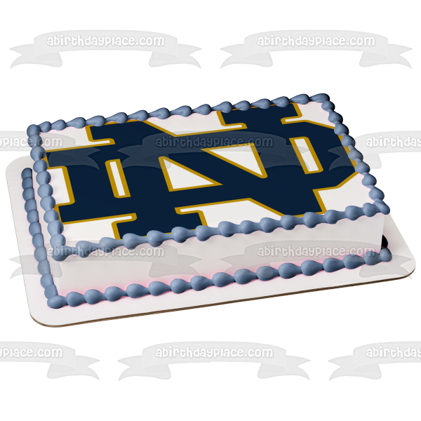 Imagen comestible para tarta con el logotipo irlandés de Notre Dame Fighting NCAA ABPID03826 