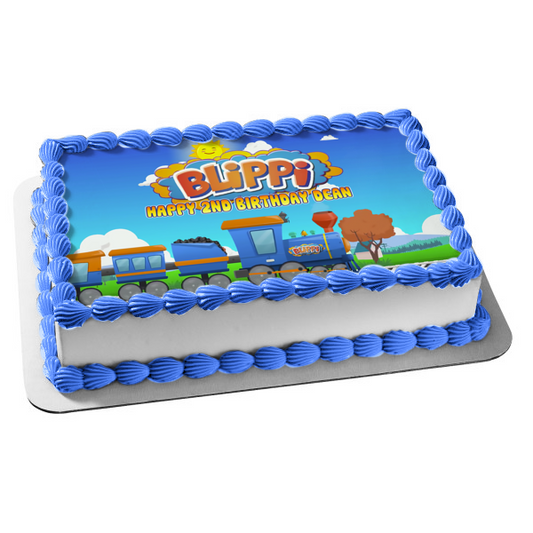 Blippi Youtube Youtuber Tren Imagen comestible para decoración de tarta ABPID50828 