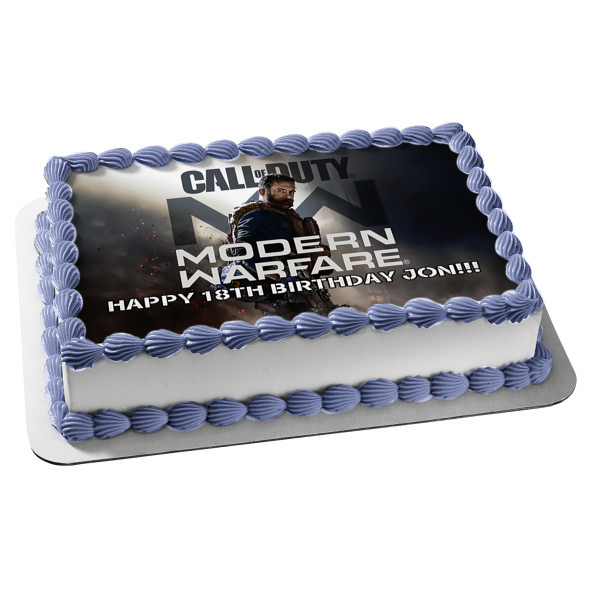 Call of Duty: Modern Warfare Logo Captain Price Edible Cake Topper Image ABPID51740