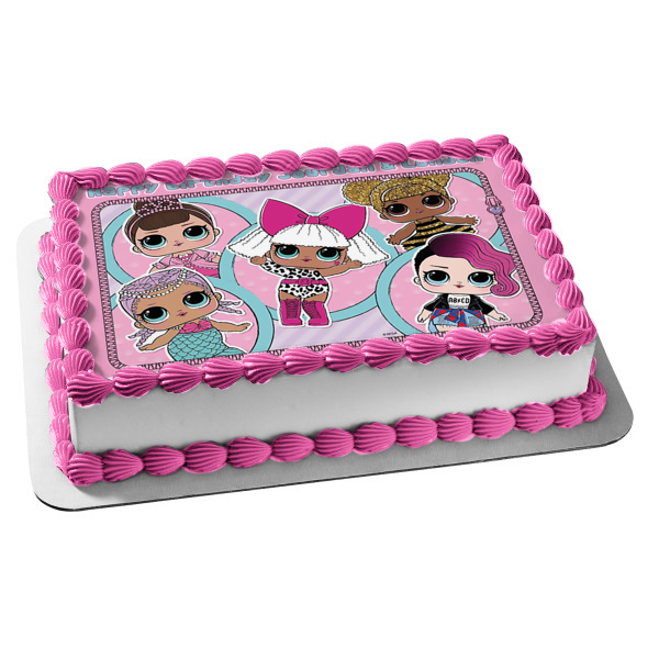 LOL Surprise Queen Bee Rocker Splash Queen Fancy Diva Edible Cake Topper Image ABPID50954