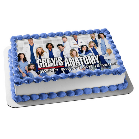 Grey's Anatomy Teddy Derek Cristina Miranda Arizona April Owen Jackson Teddy Mark Lexi Callie Alex Edible Cake Topper Image ABPID51104