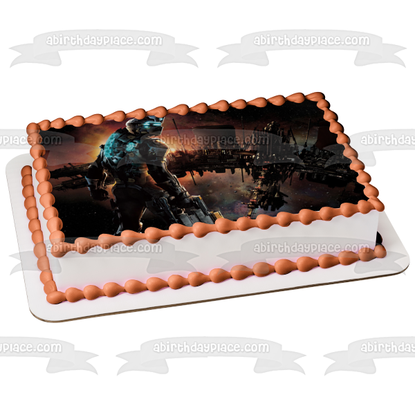 Imagen de decoración comestible para tarta de Dead Space Video Game Space ABPID51674 