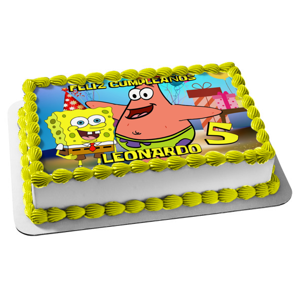 SpongeBob SquarePants Happy Birthday Patrick Party Hats Presents