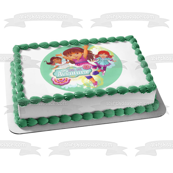 Dora and Friends Into the City Naiya and Kate Edible Cake Topper Image ABPID03859