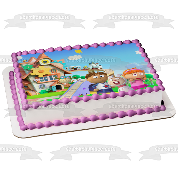 Tickety Toc Tommy Tallulah Hopparoo and Tooteroo by the Club House Edible Cake Topper Image ABPID03865