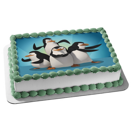 Penguins of Madagascar Skipper Rico Kowalski and Private Edible Cake Topper Image ABPID03869