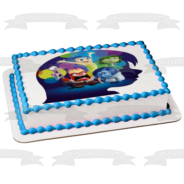 Inside Out Disgust Joy Anger Sadness and Fear Edible Cake Topper Image ABPID03883