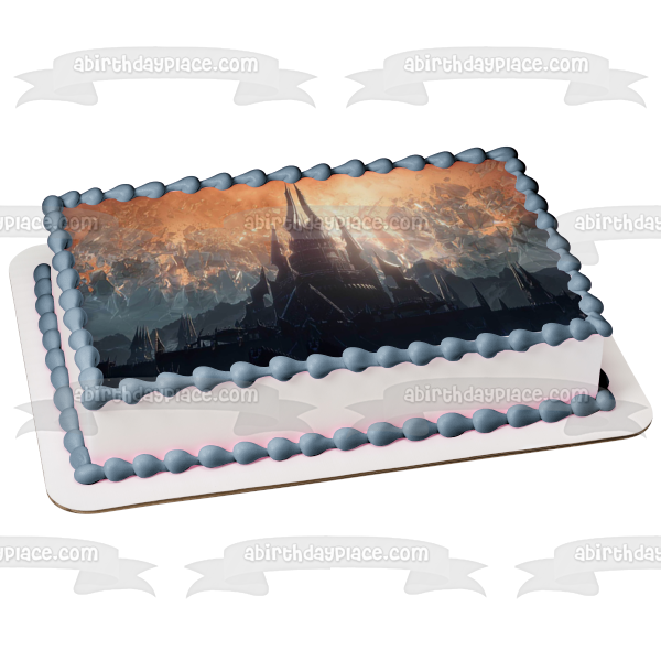 Adorno comestible para tarta de World of Warcraft: Shadowlands Castillo del Rey Exánime Imagen ABPID53391 