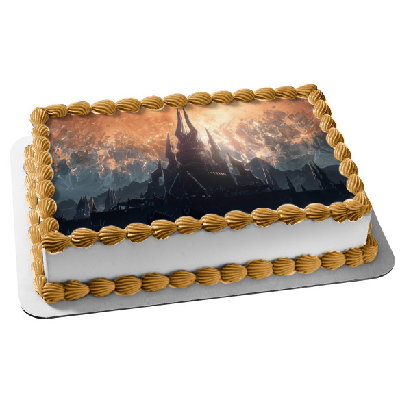 Adorno comestible para tarta de World of Warcraft: Shadowlands Castillo del Rey Exánime Imagen ABPID53391 