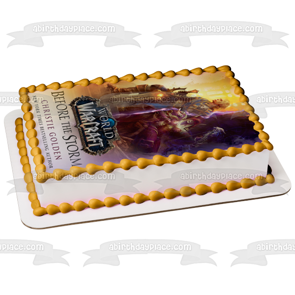 Antes de la tormenta (World of Warcraft): una novela cubierta de libro imagen comestible para decoración de tarta ABPID53397 