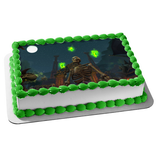 World of Warcraft Skeleton Edible Cake Topper Image ABPID53399