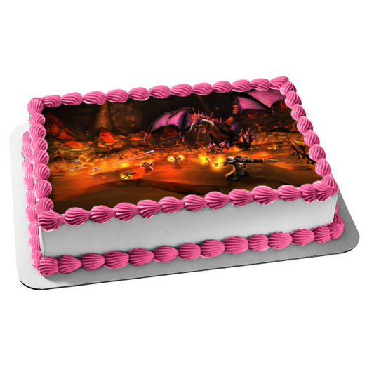 Imagen comestible para decoración de tarta de Onyxia de World of Warcraft ABPID53402 