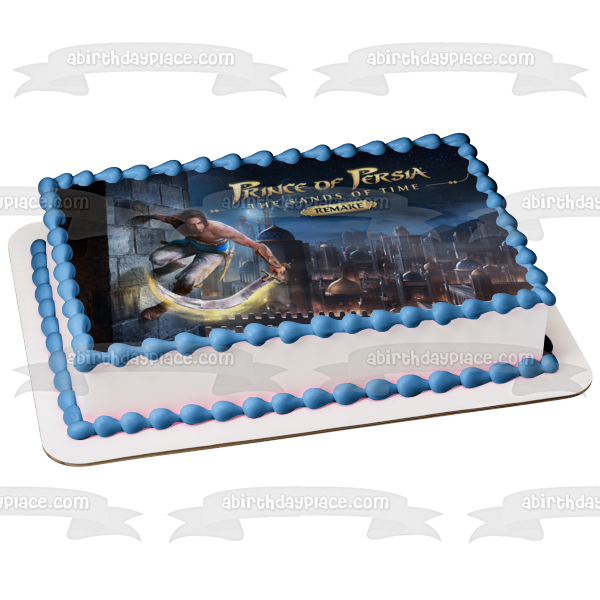 Prince of Persia the Sands of Time Remake Video Game Cover Edible Cake Topper Image ABPID53410