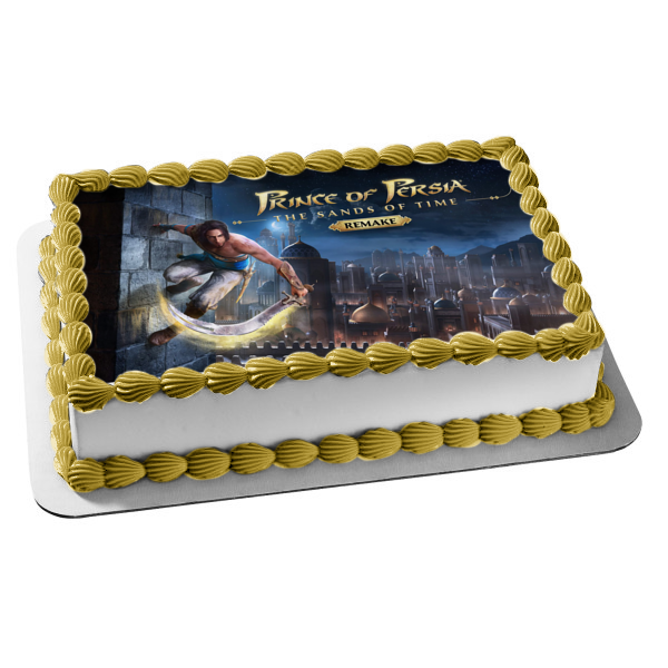 Prince of Persia the Sands of Time Remake Video Game Cover Edible Cake Topper Image ABPID53410