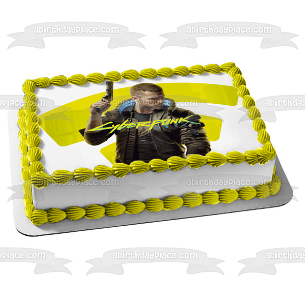 Cyberpunk 2077 Johnny Silverhand Edible Cake Topper Image ABPID53412