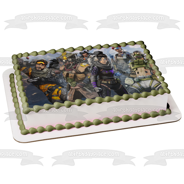 Apex Legends Octane Wraith Lifeline Mirage Bloodhound Gibraltar Edible Cake Topper Image ABPID53436