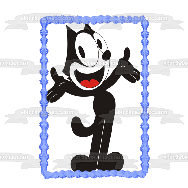 Felix the Cat Classic Cartoon Character Animated Edible Cake Topper Image ABPID53443