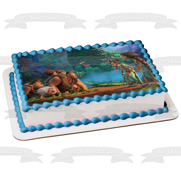 The Croods: A New Age Croods Against Betterman Family Animated Film Edible Cake Topper Image ABPID53444