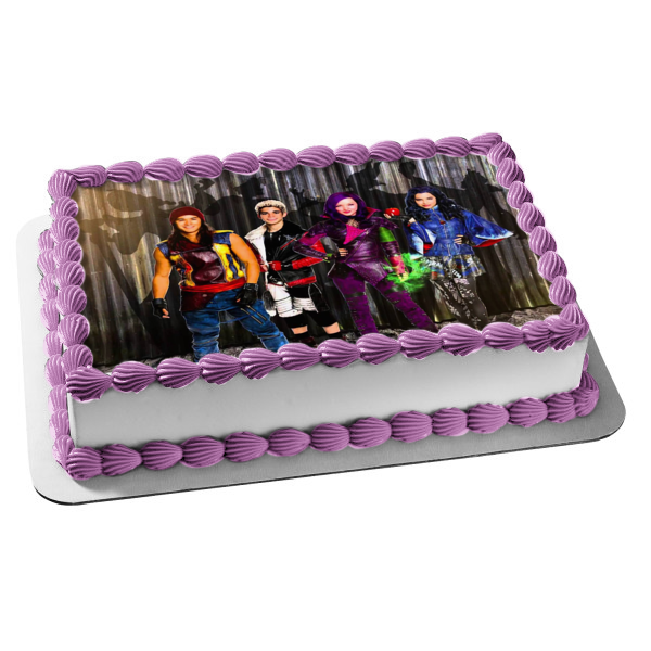 Descendants Jay Mal Evie Carlos De Ville Edible Cake Topper Image ABPID03904