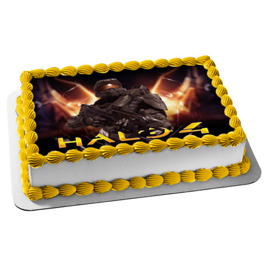 Halo 4 Halo Nation Fiery Background Edible Cake Topper Image ABPID03926