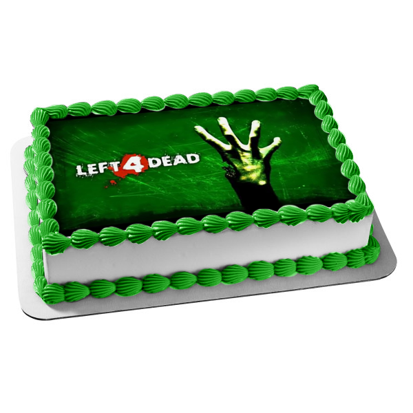 Left 4 Dead Logo Edible Cake Topper Image ABPID53465