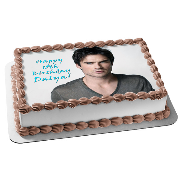 Vampire Diaries  Damon Salvatore Edible Cake Topper Image ABPID03889