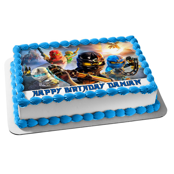 Figura decorativa comestible para tarta LEGO Ninjago Kai Zane Cole y Jay ABPID04020 