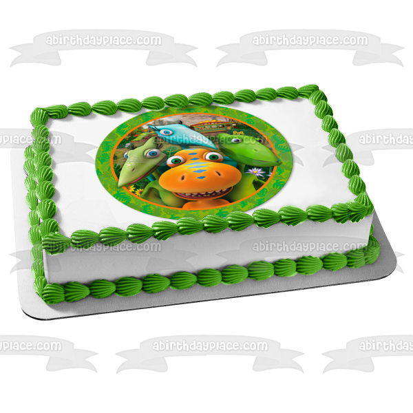 Dinosaur Train Jim Buddy Tiny Mrs. Pteranodon y Mr. Pteranodon Adorno comestible para tarta Imagen ABPID03948 