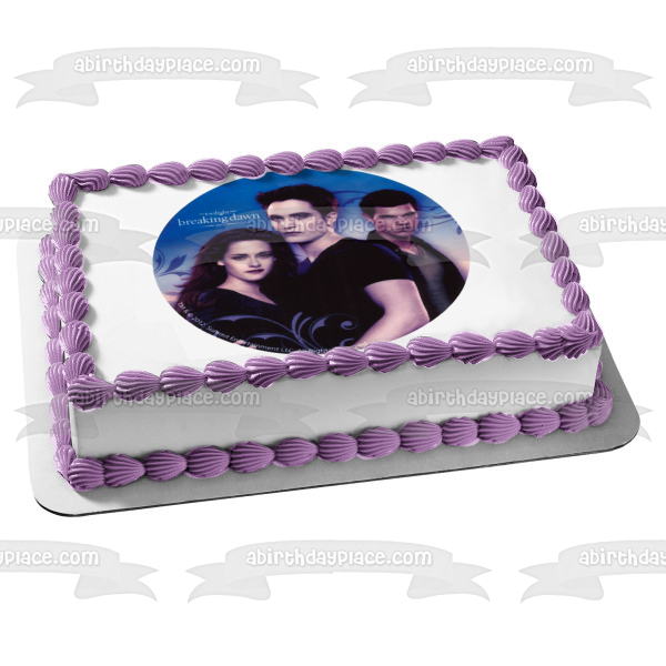 Imagen comestible para tarta de Crepúsculo Amanecer Bella Edward y Jacob ABPID03969 