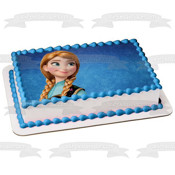 Imagen comestible para decoración de tarta de Frozen Anna ABPID03987 