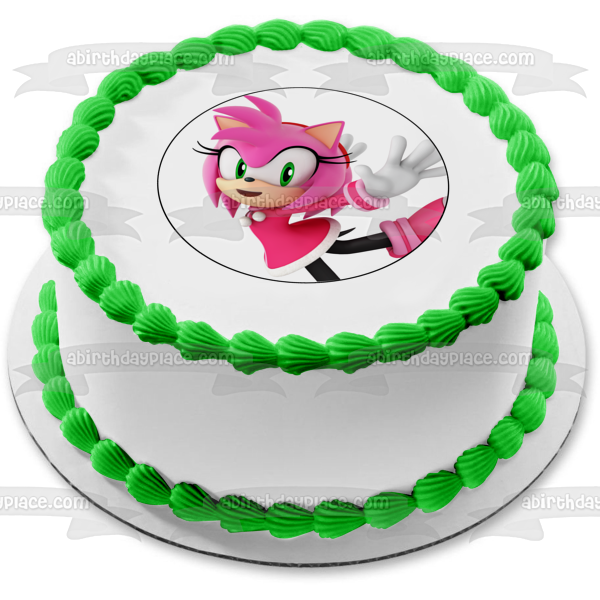 Imagen comestible para decoración de tarta de Sonic the Hedgehog Amy Rose ABPID12421 