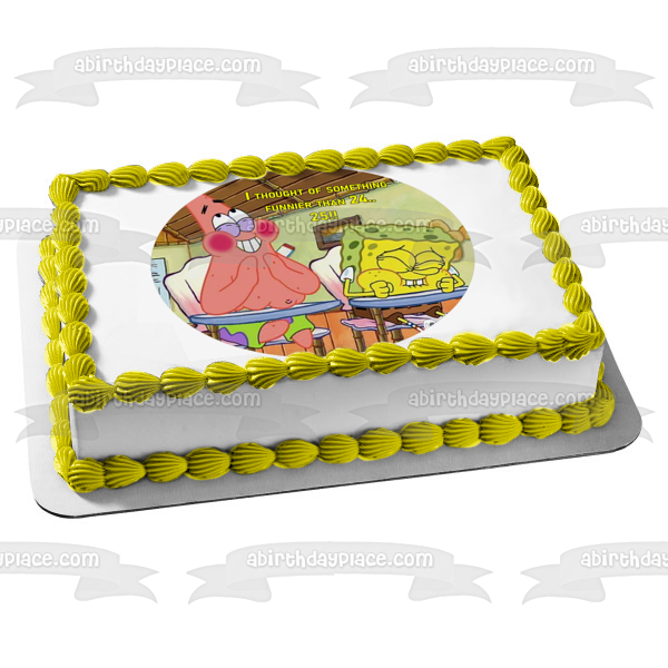 ¡¡¡Pensé en algo más divertido que 24...25!!! Imagen divertida de decoración comestible para tarta de 25 cumpleaños de Bob Esponja y Patricio ABPID50811 