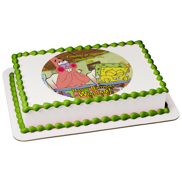 Spongebob Wanna Know What's Funnier Than 24 Personalized Birthday Edible  Frosting Image 1/4 Sheet Cake Topper ABPID50811 - Walmart.com