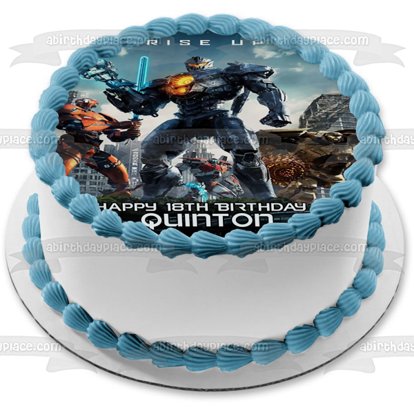 Imagen de decoración comestible para tarta de Pacific Rim Uprising Rise Up Jagers ABPID01192 