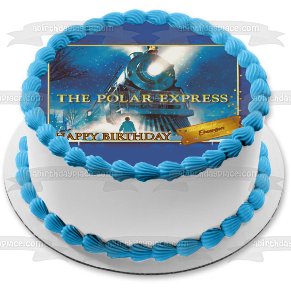 The Polar Express Disney Train Snow Edible Cake Topper Image ABPID07795