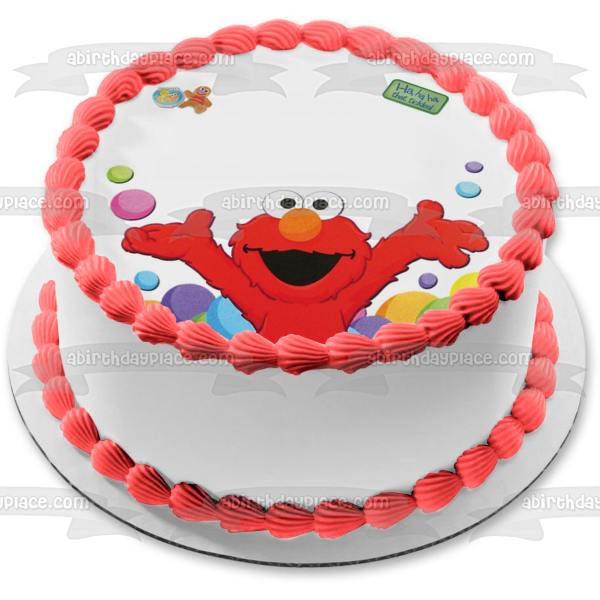 Barrio Sésamo Tickle Me Elmo Ja Ja Ja Que Cosquillas Imagen comestible para decoración de tarta ABPID08407 